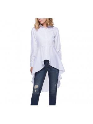 Camicia Donna Bianca Asimmetrica 541016