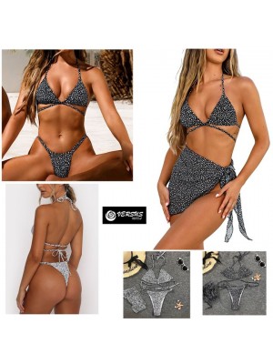 Costume da Bagno Due Pezzi Bikini Brasiliano Mare Donna Woman Swimsuit 550154