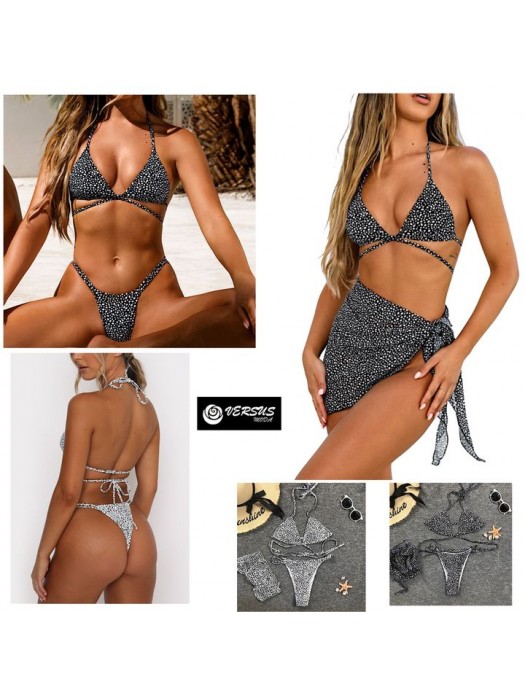 Costume da Bagno Due Pezzi Bikini Brasiliano Mare Donna Woman Swimsuit 550154