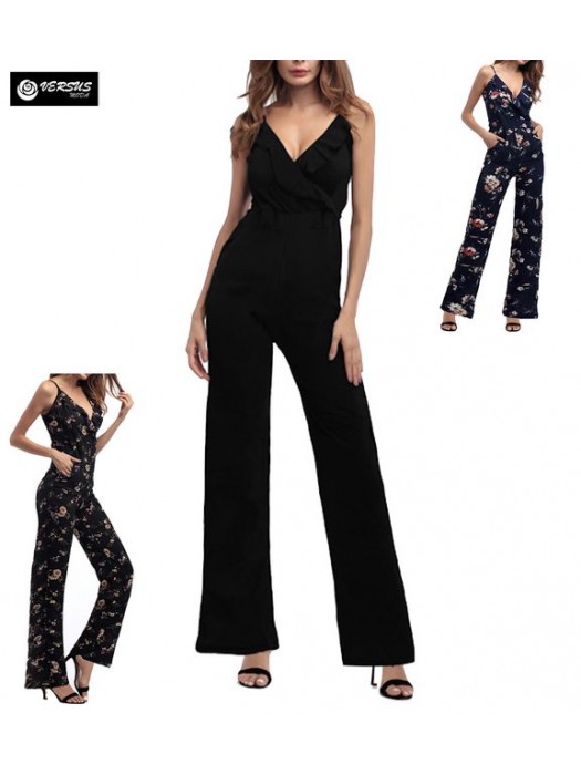 Pantaloni Tuta Donna Elegante Casual Woman Elegant Jumpsuit Trousers 660039