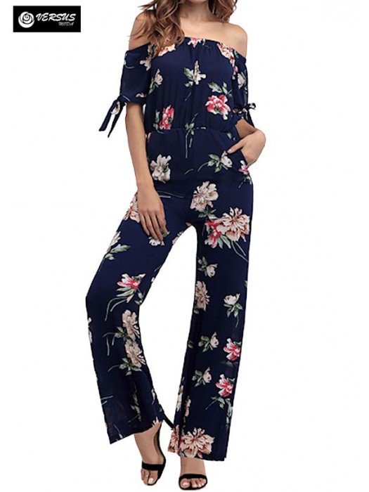 Pantaloni Tuta Donna Elegante Casual Woman Elegant Jumpsuit Trousers 660040