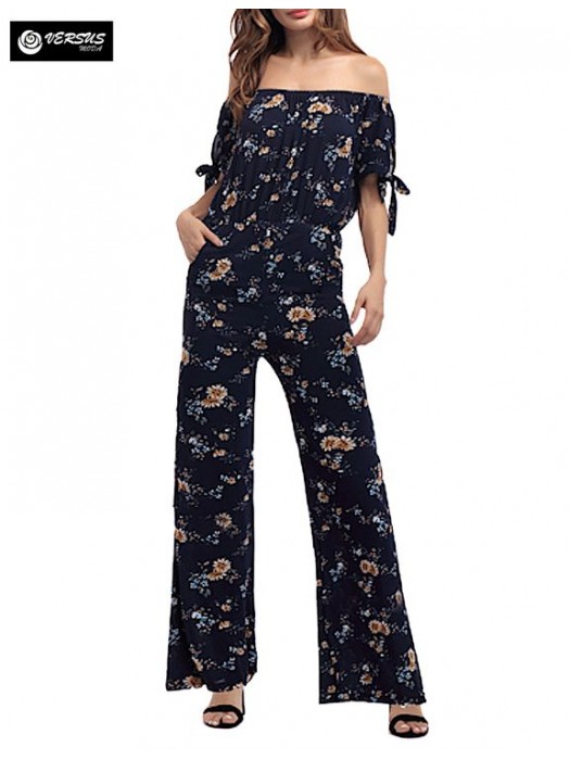 Pantaloni Tuta Donna Elegante Casual Woman Elegant Jumpsuit Trousers 660042