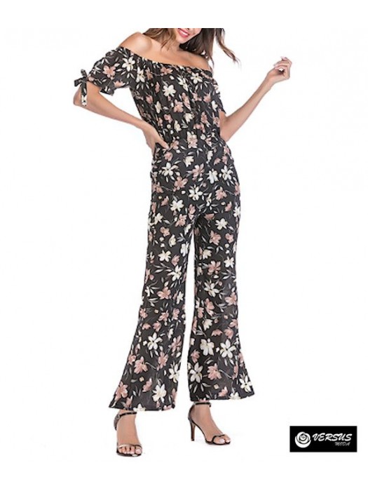 Pantaloni Tuta Donna Elegante Casual Woman Elegant Jumpsuit Trousers 660048