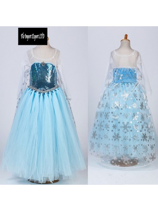 Frozen Elsa Vestito in Tulle Compleanno Carnevale 789049