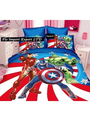 Avengers Copri Piumone Letto Copripiumino Lenzuolo AVDU02