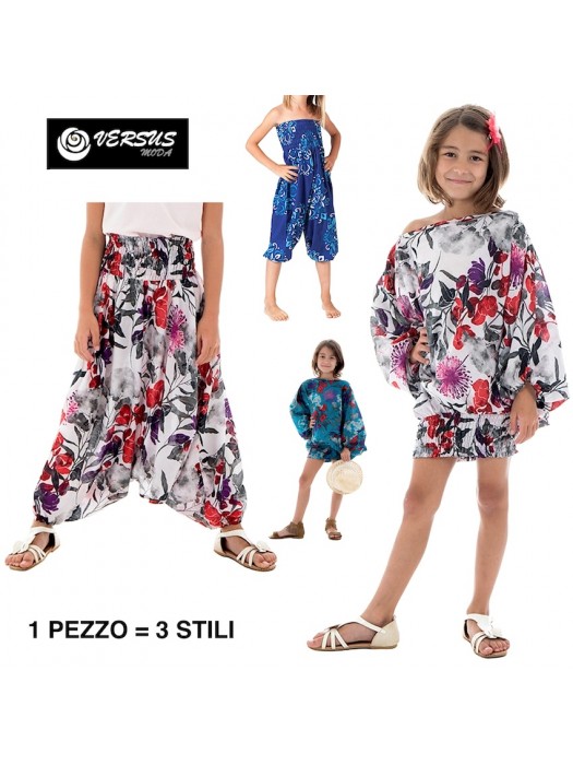 Pantaloni Blusa Caftano Tuta 3 Stili Bambina AVKIDPA0061O - J