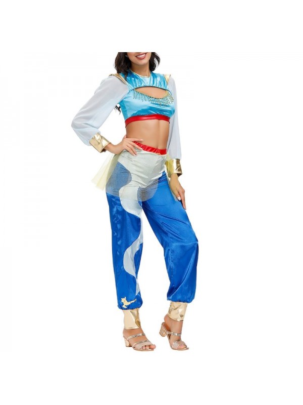 Aladdin Bambino Anni Costume Genio Della Lampada Con Muscoli