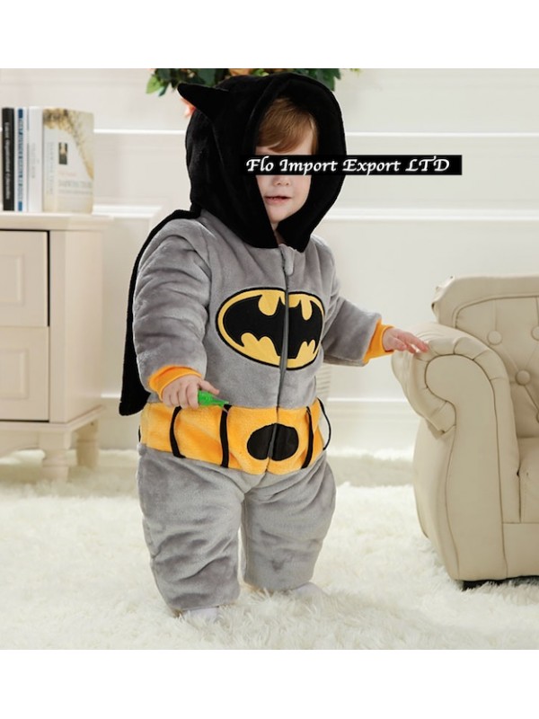 Batman Costume Carnevale Calda Tuta Pile Imbottita BATBABY01