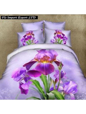 Set Letto Copri Piumone Lenzuolo Federe Iris BED0042