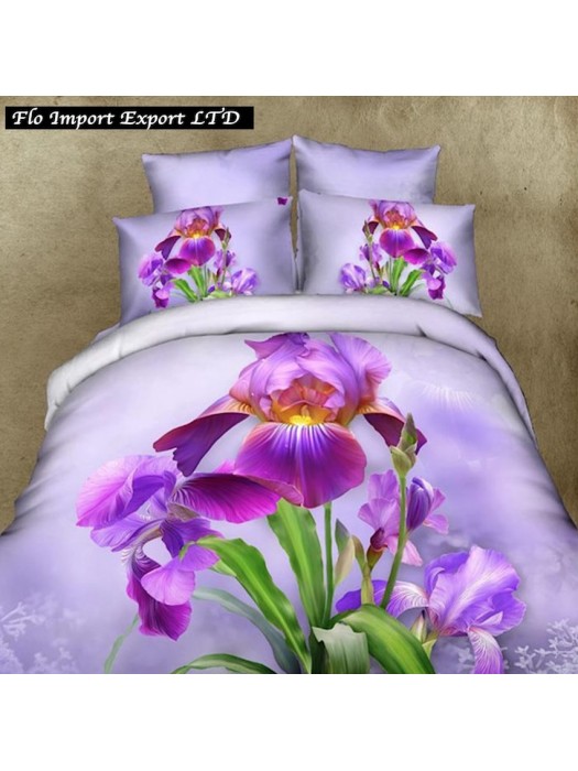 Set Letto Copri Piumone Lenzuolo Federe Iris BED0042