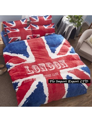 Copri Piumone Pile Lenzuolo Federe UK Flag BED0053