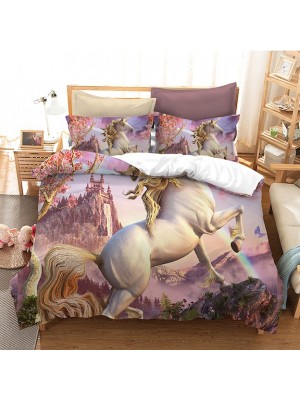 Unicorno Set Letto Copri Piumone Federe Copripiumone BED0083