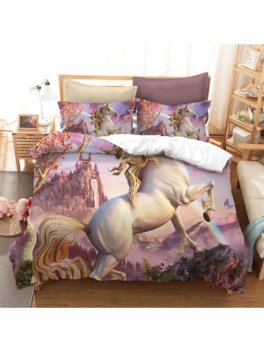 Unicorno Set Letto Copri Piumone Federe Copripiumone BED0083