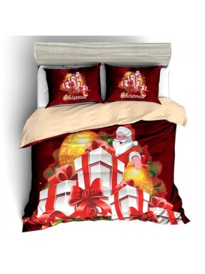 Babbo Natale Set Letto Copri Piumone Federe Copripiumone BED0084