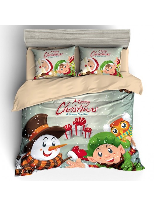 Natale Regalo Set Letto Copri Piumone Federe Copripiumone BED0089