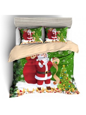 Babbo Natale Set Letto Copri Piumone Federe Copripiumone BED0090