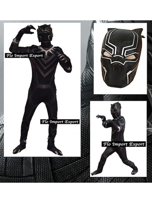 Simile Black Panther Costume Carnevale Bambino Uomo BLACKP03