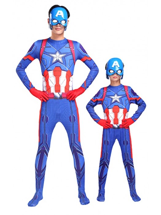 Simile Capitan America Vestito Costume Carnevale Bambino Uomo CAPMK01