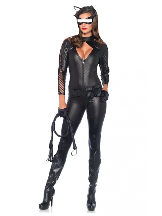 Cat Woman Donna Vestito Carnevale Maschera CATWOM1