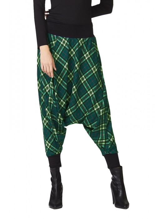 Pantaloni Donna alla Turca Invernali Fantasia Quadri CC-SQR052H3