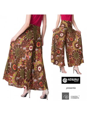 Pantaloni Donna Larghi Fantasia Etnica CC-TAS08D2