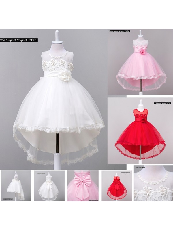ARAUS Abito Principessa Per Bambina 0-10 Anni – Elegante Vestito Da Festa In Raso Con Cintura