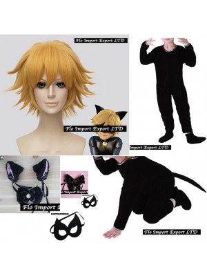 Costume Carnevale Gatto con Coda Nero CHAN01