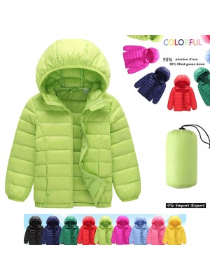 Giacca Bambini Inverno Piumino D'Oca Caldo Leggero CHJAC02