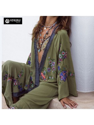 Caftano Spolverino Copricostume Donna Estivo Woman Open Kaftan Cover up COV0070