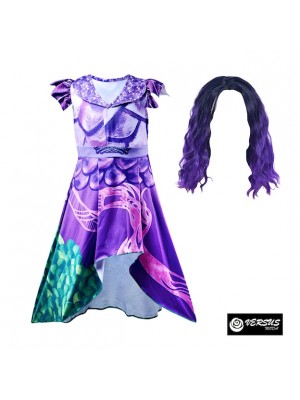 Simile Descendants 3 Vestito Carnevale Mal Drago Bambina DESC04-W2