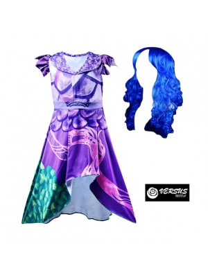 Simile Descendants 3 Vestito Carnevale Mal Drago Bambina DESC04-W3