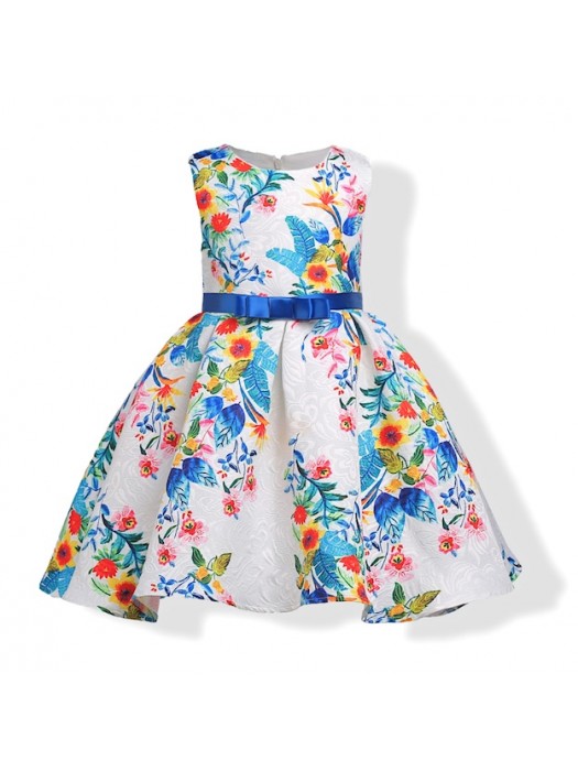 Vestito Bambina Estate Stampa Fiori DG0037B