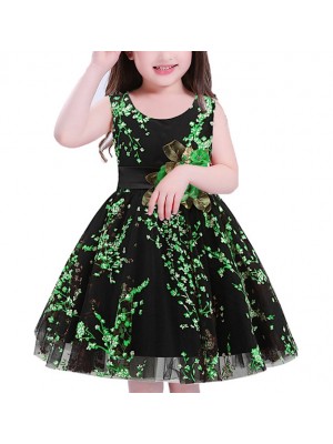 Vestito Bambina Abito Cerimonia Fiori DG0049