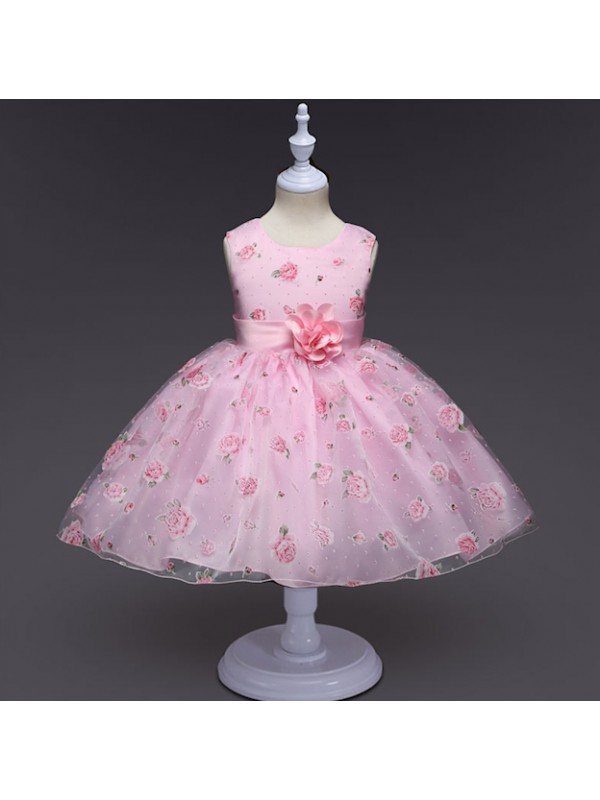 Vestito Bambina Abito Cerimonia Rose Girl Party Roses Princess Dress DG0051 