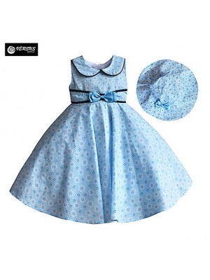 Vestito Bambina Abito e Cappello Fiori DGZF005B