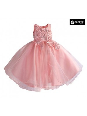 Vestito Bambina Abito Rose Principessa Cerimonia DGZF022