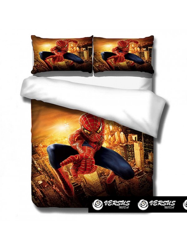 155 x 220 cm e 75 x 50 cm 3 pezzi set di biancheria da letto per bambini GDGM Spiderman 155 x 220 cm composto da copripiumino e federa in cotone rinforzato 