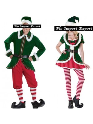Vestito Costume Elfo Elfa Babbo Natale Cosplay ELF001-2