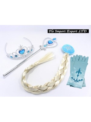 Frozen Vestiti Carnevale Elsa Set Accessori FROEL01