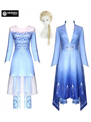 Frozen 2 pz Elsa Vestito Costume Carnevale Donna FROWOM01 
