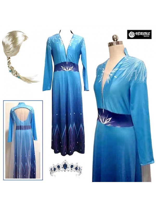 Simil Frozen 2 Vestito Carnevale Elsa FROWOM04