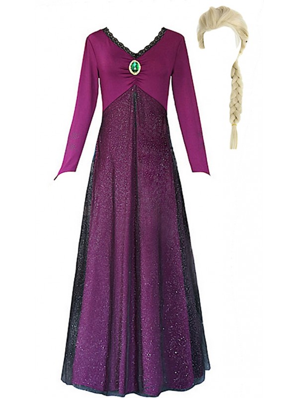 Frozen 2 pz Elsa Vestito Costume Carnevale Donna FROWOM05