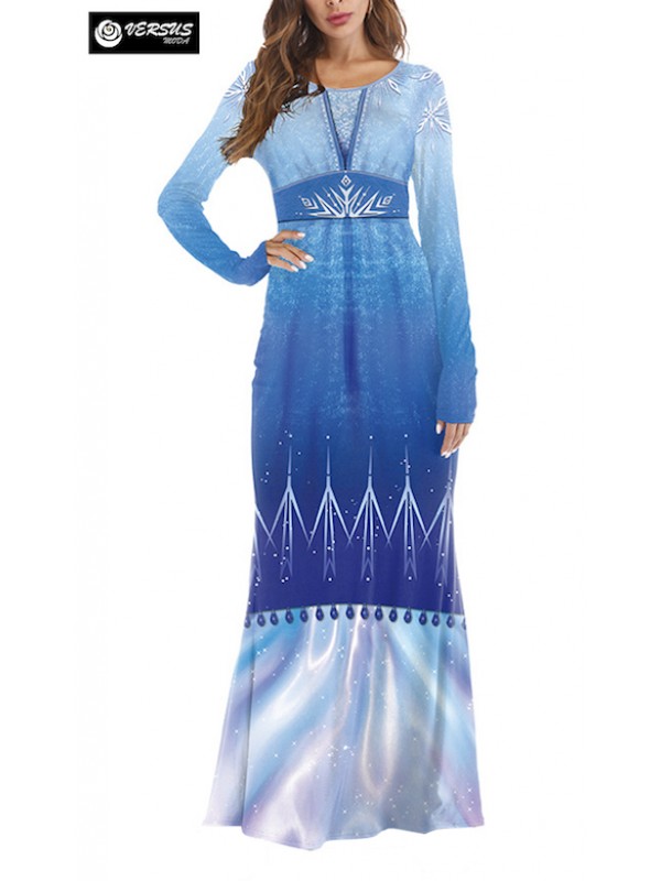 Frozen 2 Elsa Vestito Costume Carnevale Donna FROWOM09