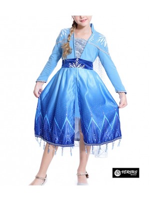 Simil Frozen 2 Vestito Carnevale Elsa Cosplay Costume FROZ003DIR