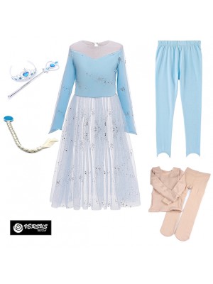 Simil Frozen 2 Vestito Carnevale Elsa Cosplay FROZ008