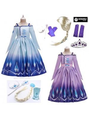 Simil Frozen Vestito Carnevale Elsa Cosplay FROZ017-18
