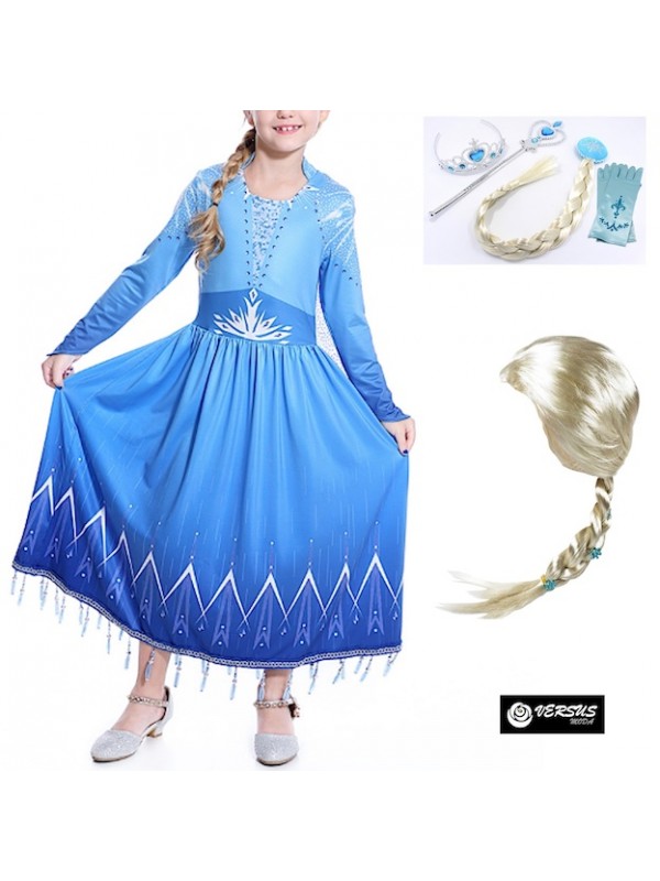 Simile Frozen Vestito Carnevale Elsa 2 Regina Nevi FROZ019