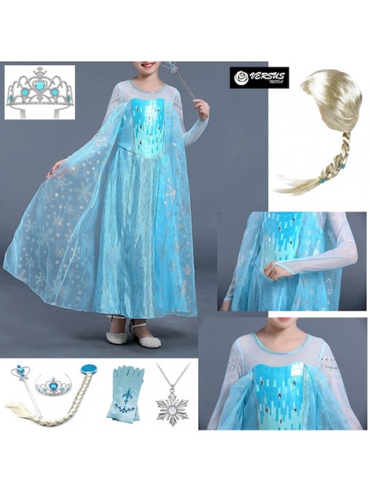 Simile Regina dei Ghiacci Vestito Carnevale FROZ023