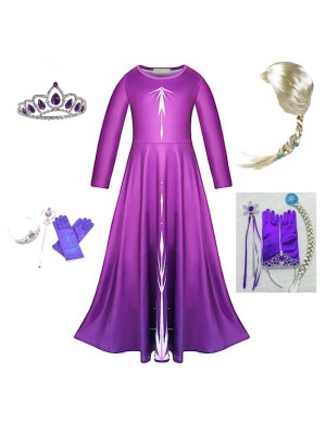 Simil Frozen Vestito Carnevale Elsa Viola FROZ042