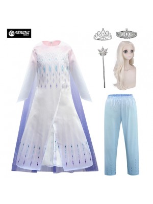 Simil Frozen Vestito Carnevale Elsa Bianco FROZ048